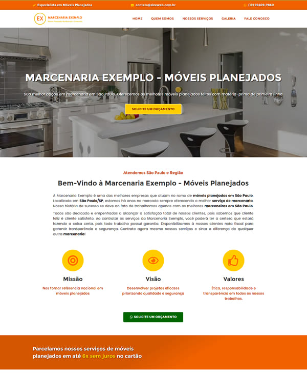 site profissional para marcenaria - modelo 3