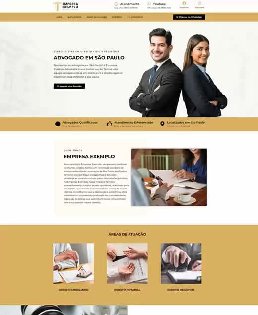 site profissional para advogado - modelo 1