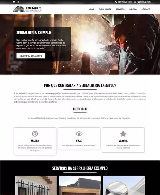 site profissional para extintores e avcb - modelo 6