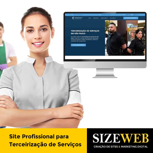 site profissional para terceirização de serviços