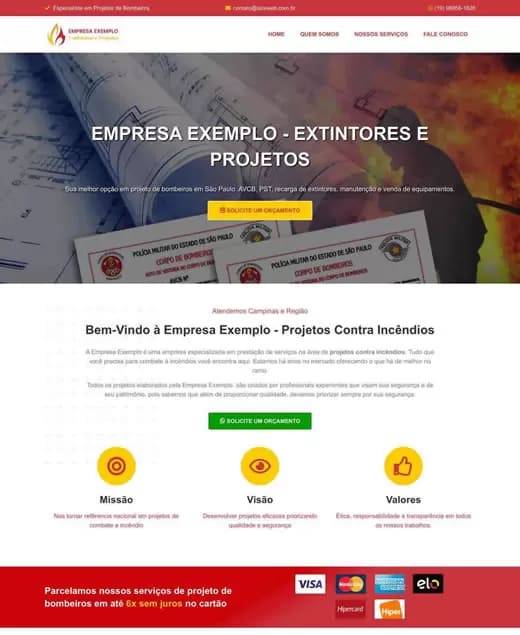 site profissional para detetive - modelo 4