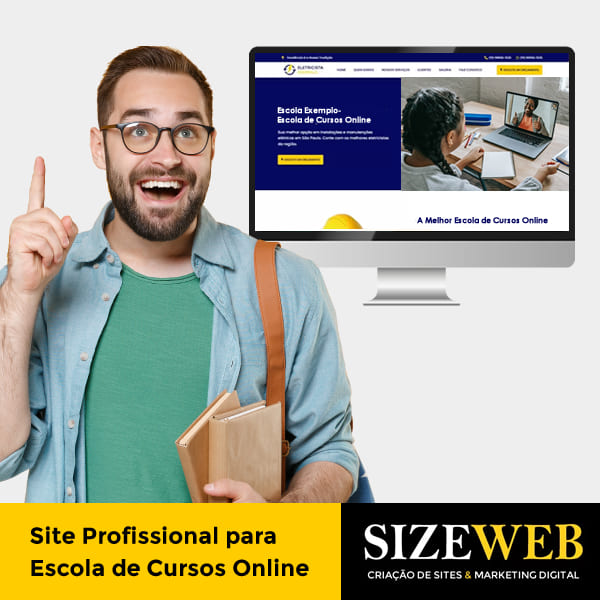 site profissional para escola de cursos online