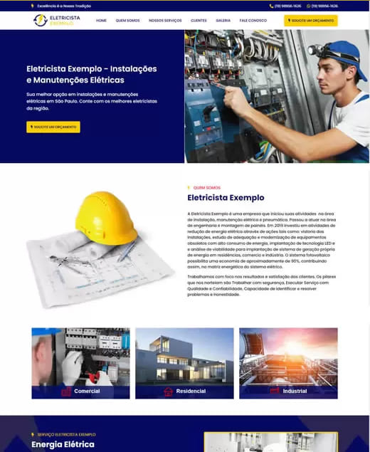 site profissional para escola particular - modelo 1