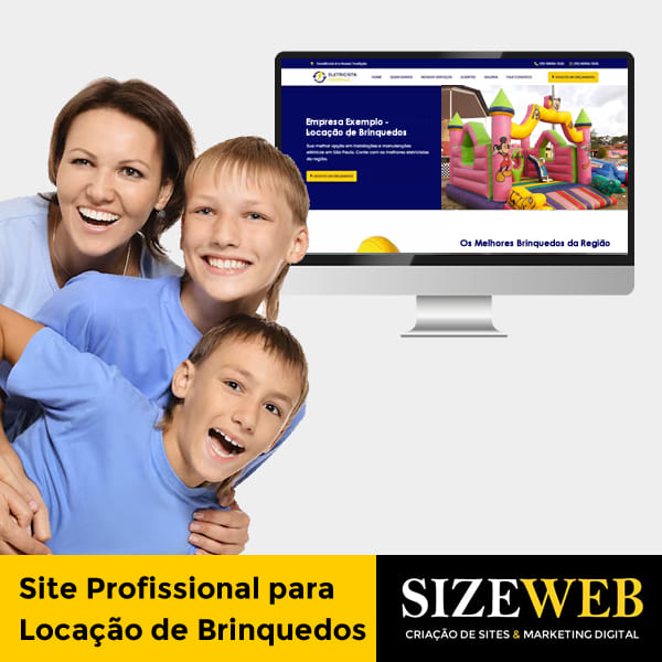 site profissional para locação de brinquedos