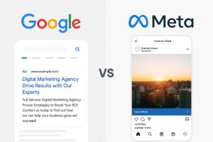 Google Ads vs Meta Ads - Comparativo Visual